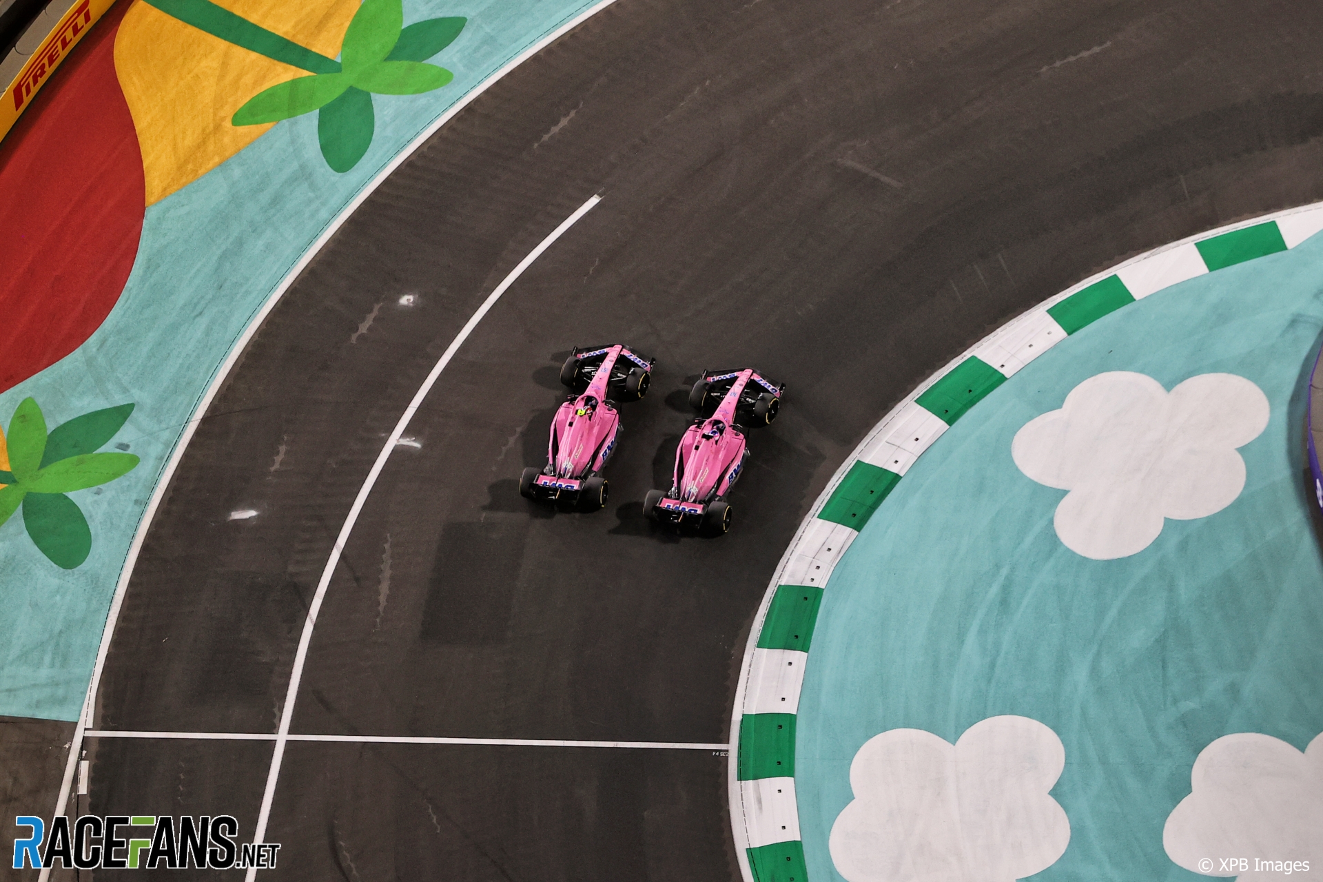 Fernando Alonso and Esteban Ocon, Alpine, Jeddah Corniche Circuit, 2022