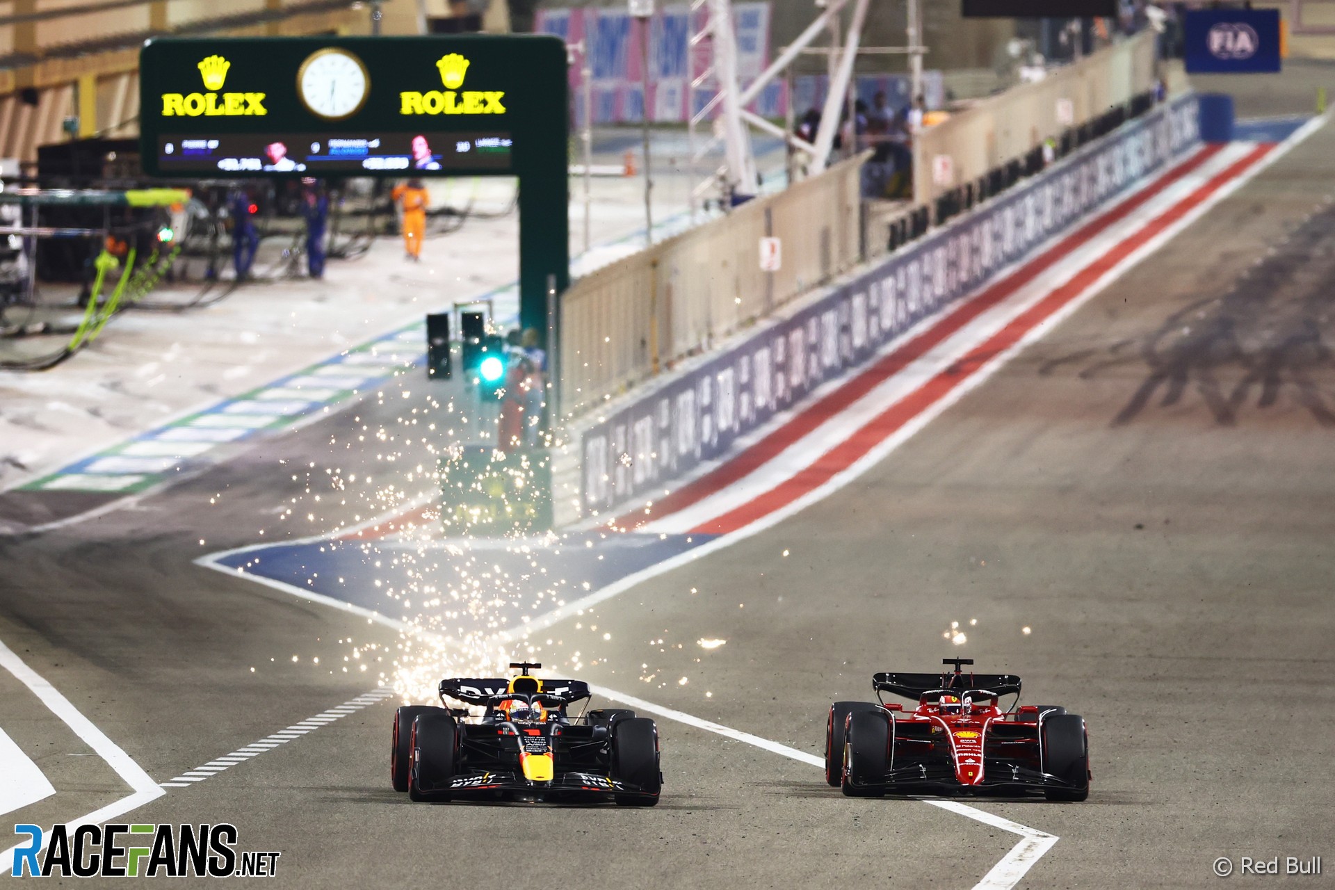 Max Verstappen, Charles Leclerc, Bahrain International Circuit, 2022