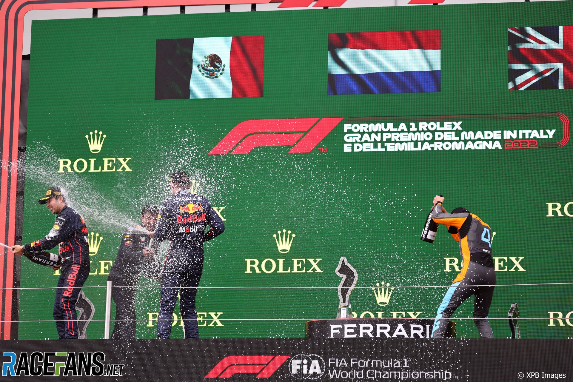 F1 podium, Imola, 2022