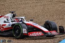 Magnussen relieved to take fourth after “lucky” gravel trap escape