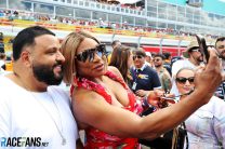 (L to R): DJ Khaled, Serena Williams, Miami International Autodrome, 2022