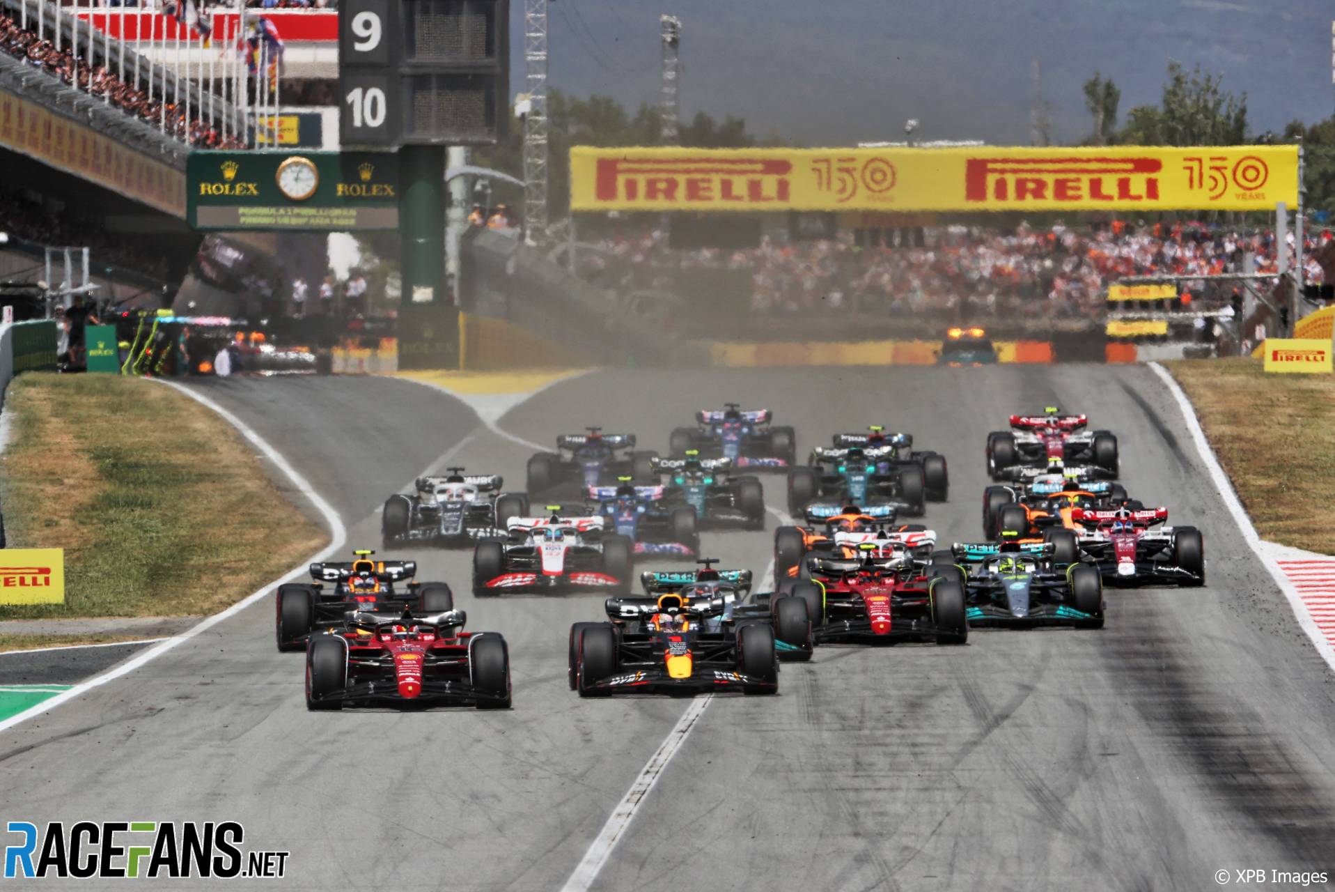 Race start, Circuit de Barcelona-Catalunya, 2022