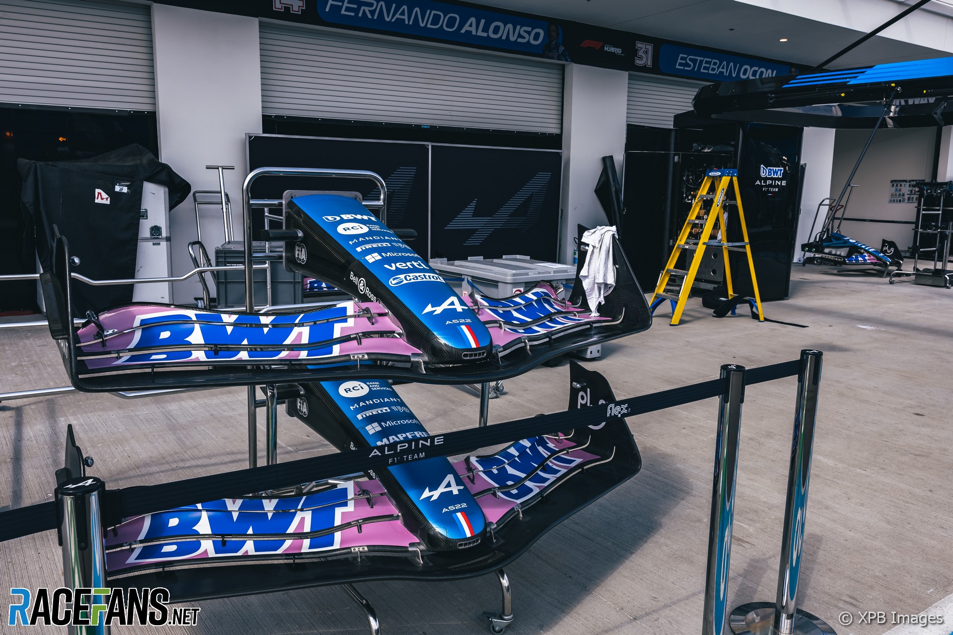Alpine front wings, Miami International Autodrome, 2022