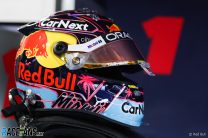 Max Verstappen's helmet, Red Bull, Miami International Autodrome, 2022