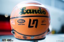 Lando Norris's Miami Grand Prix helmet, McLaren, Miami International Autodrome, 2022