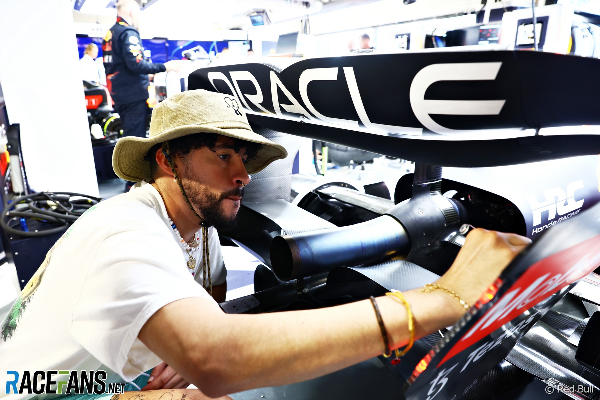 Bad Bunny signs Sergio Perez's Red Bull, Miami International Autodrome, 2022