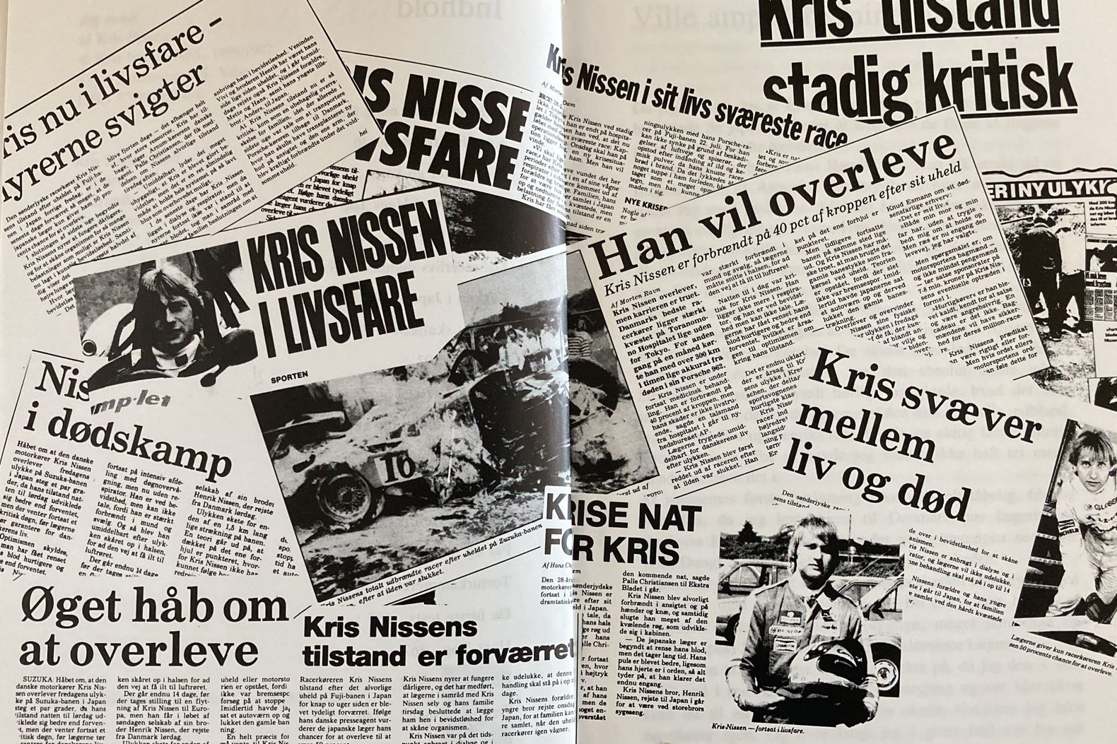 Press coverage of Kris Nissen's 1988 Fuji sports car crash