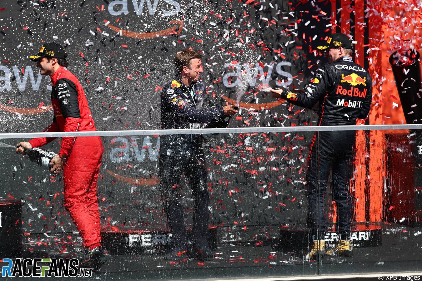 (L to R): Carlos Sainz Jr, Ferrari; Circuit Gilles Villeneuve, 2022