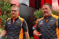 (L to R): Andreas Seidl, McLaren Team Principal; Zak Brown, McLaren CEO; Red Bull Ring, 2022