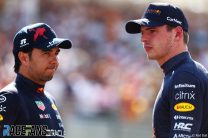 (L to R): Sergio Perez, Red Bull, Max Verstappen, Red Bull; Paul Ricard, 2022