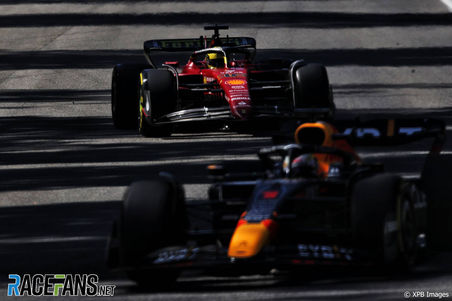Max Verstappen, Red Bull and Charles Leclerc, Ferrari, Monza, 2022