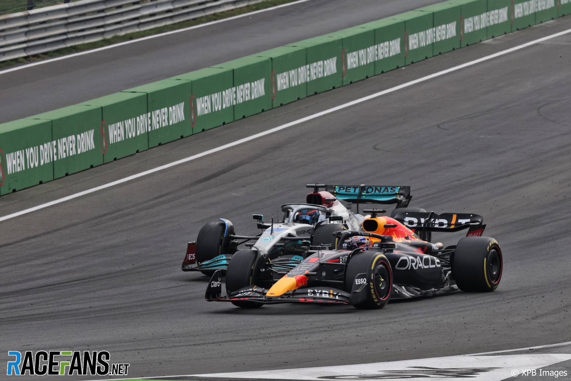 Max Verstappen, Red Bull and Lewis Hamilton, Mercedes; Circuit Zandvoort, 2022