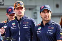(L to R): Max Verstappen; Sergio Perez, Red Bull, Suzuka, 2022