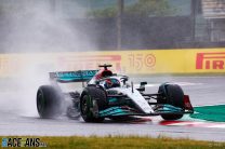Russell leads Mercedes one-two in rainy, extended second practice