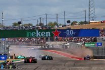 Lance Stroll and Fernando Alonso collide, Circuit of the Americas, 2022