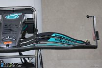 Mercedes alters new front wing after questions over legality