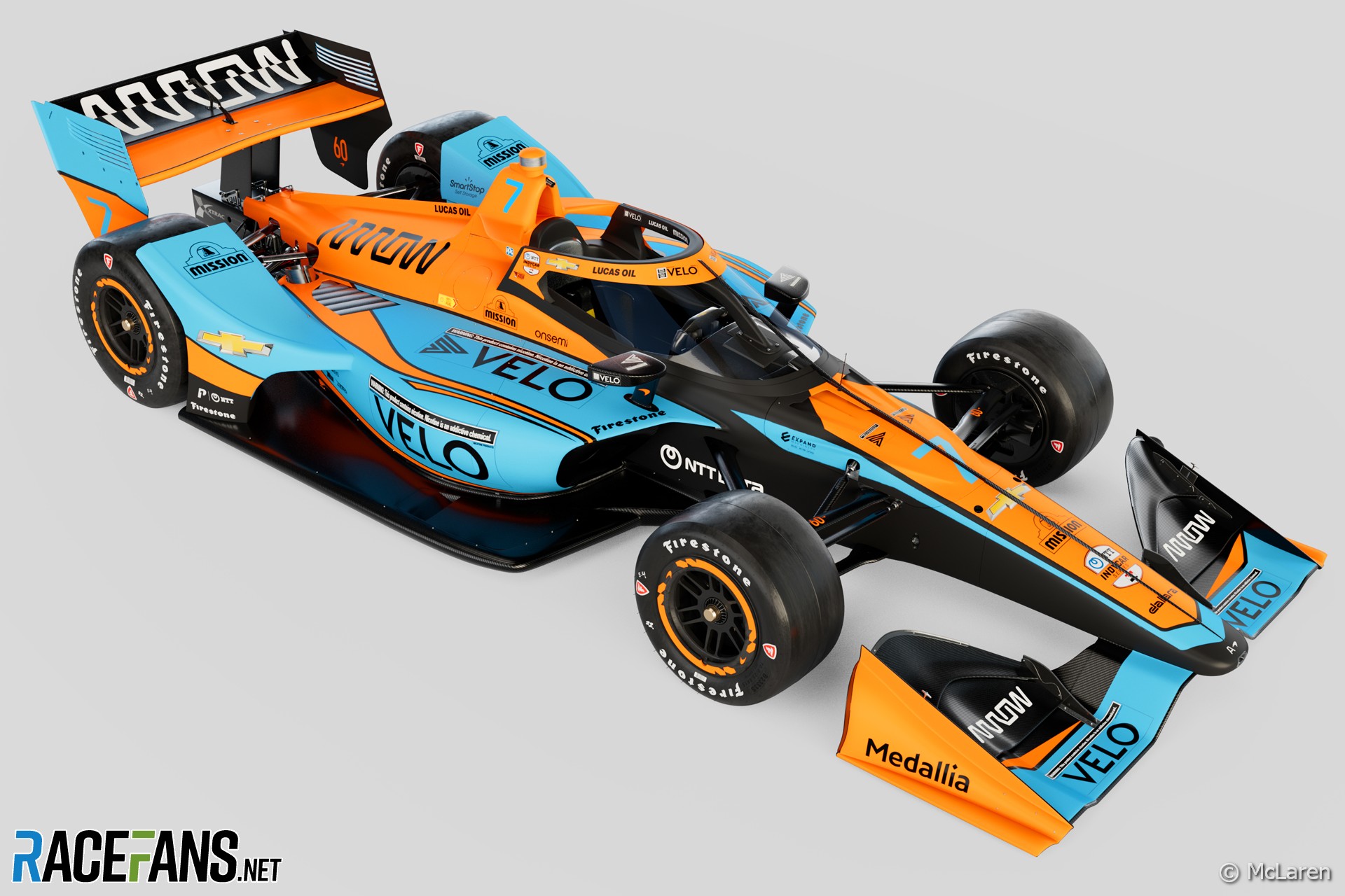 Alexander Rossi 2023 m. McLaren IndyCar dažymas