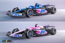 Pictures: Alpine reveal A523 in regular livery and pink colours for first three races