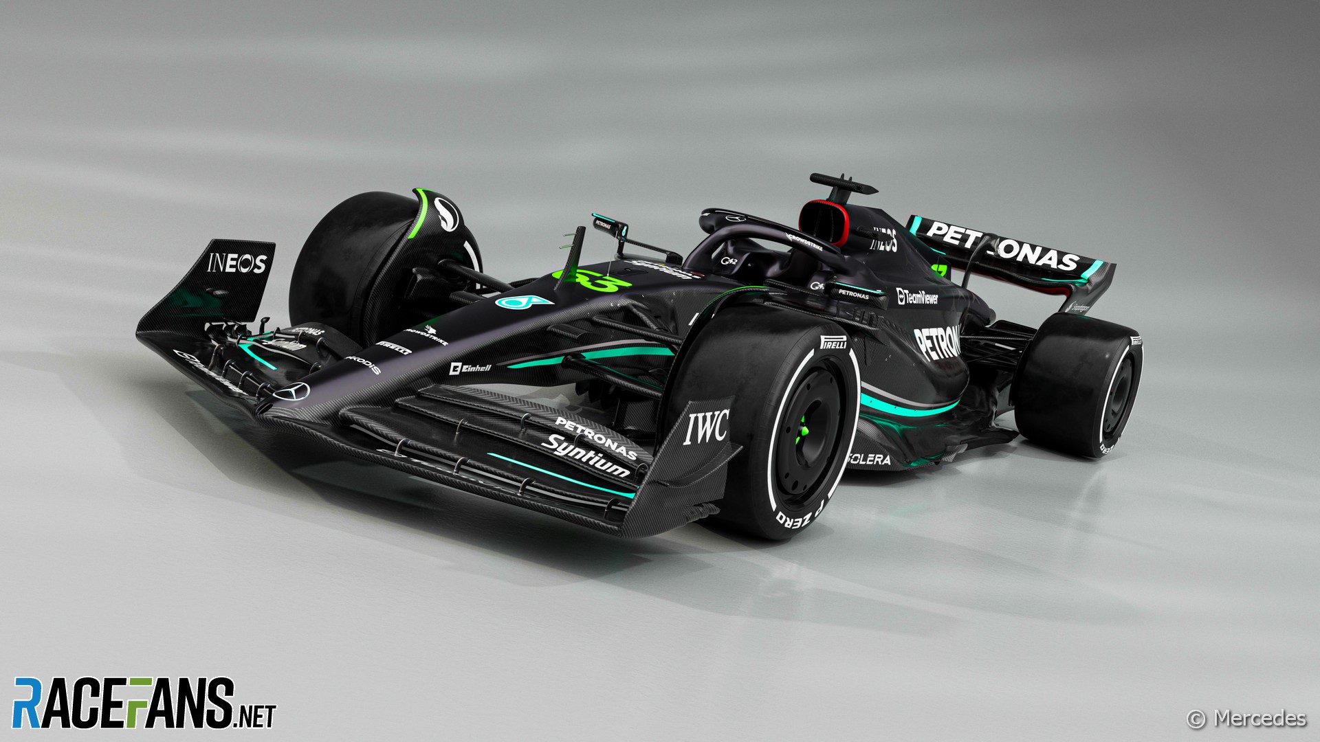 2023 Mercedes W14 - George Russell colours