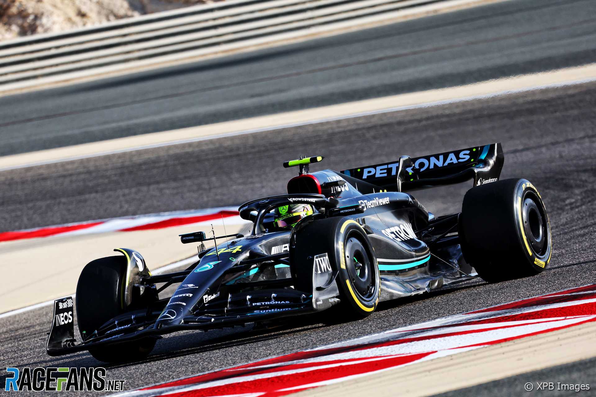 Lewis Hamilton Mercedes Bahrain International Circuit 2023 Pre