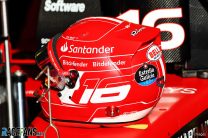 Charles Leclerc helmet, Ferrari, Bahrain International Circuit, 2023 pre-season test