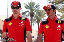 (L to R): Charles Leclerc, Carlos Sainz Jr, Ferrari, Bahrain International Circuit, 2023