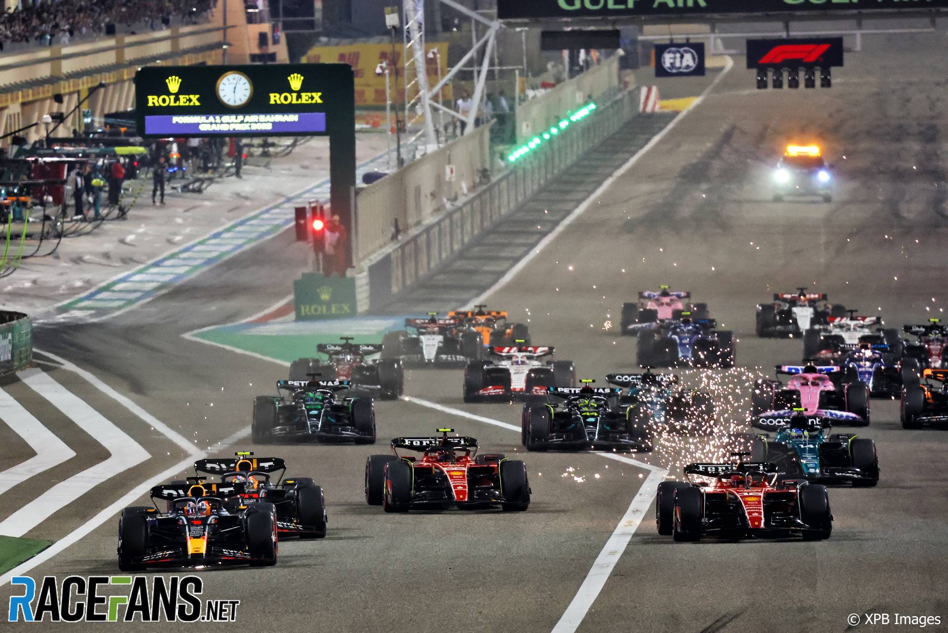 The start of the first grand prix of the 2023 Formula 1 season