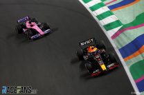 Esteban Ocon, Alpine and Max Verstappen, Red Bull; Jeddah Corniche Circuit, 2023
