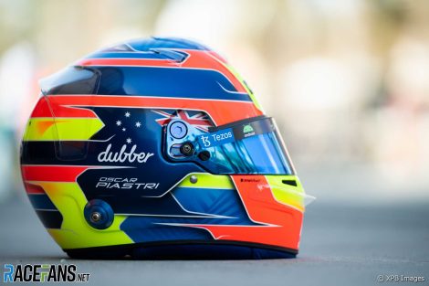 Oscar Piastri's 2023 helmet