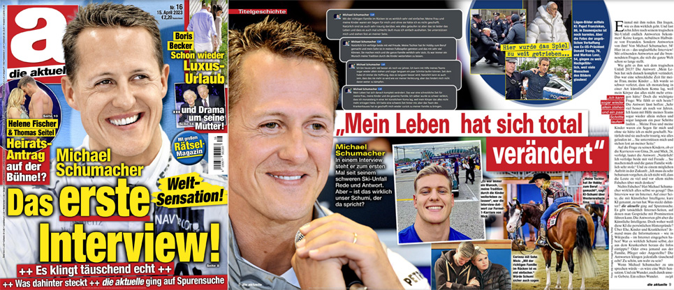 Magazine criticized for 'exclusive Michael Schumacher interview' generated by AI