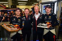 Sergio Perez, Christian Horner, Helmut Marko, Max Verstappen, Red Bull, Baku City Circuit, 2023
