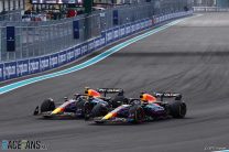 (L to R): Max Verstappen and Sergio Perez, Red Bull, Miami International Autodrome, 2023