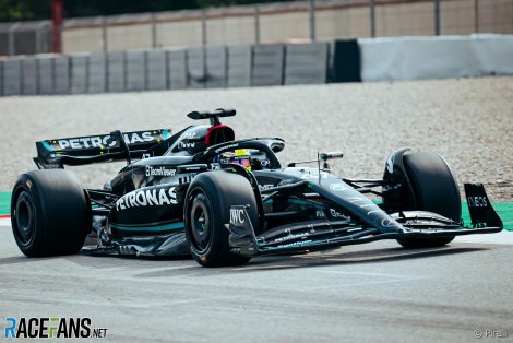 Mick Schumacher, Mercedes, Pirelli tyre test, Circuit de Catalunya, 2023