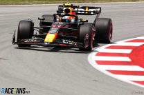 Verstappen leads Perez by seven-tenths as times tumble at revised Catalunya track