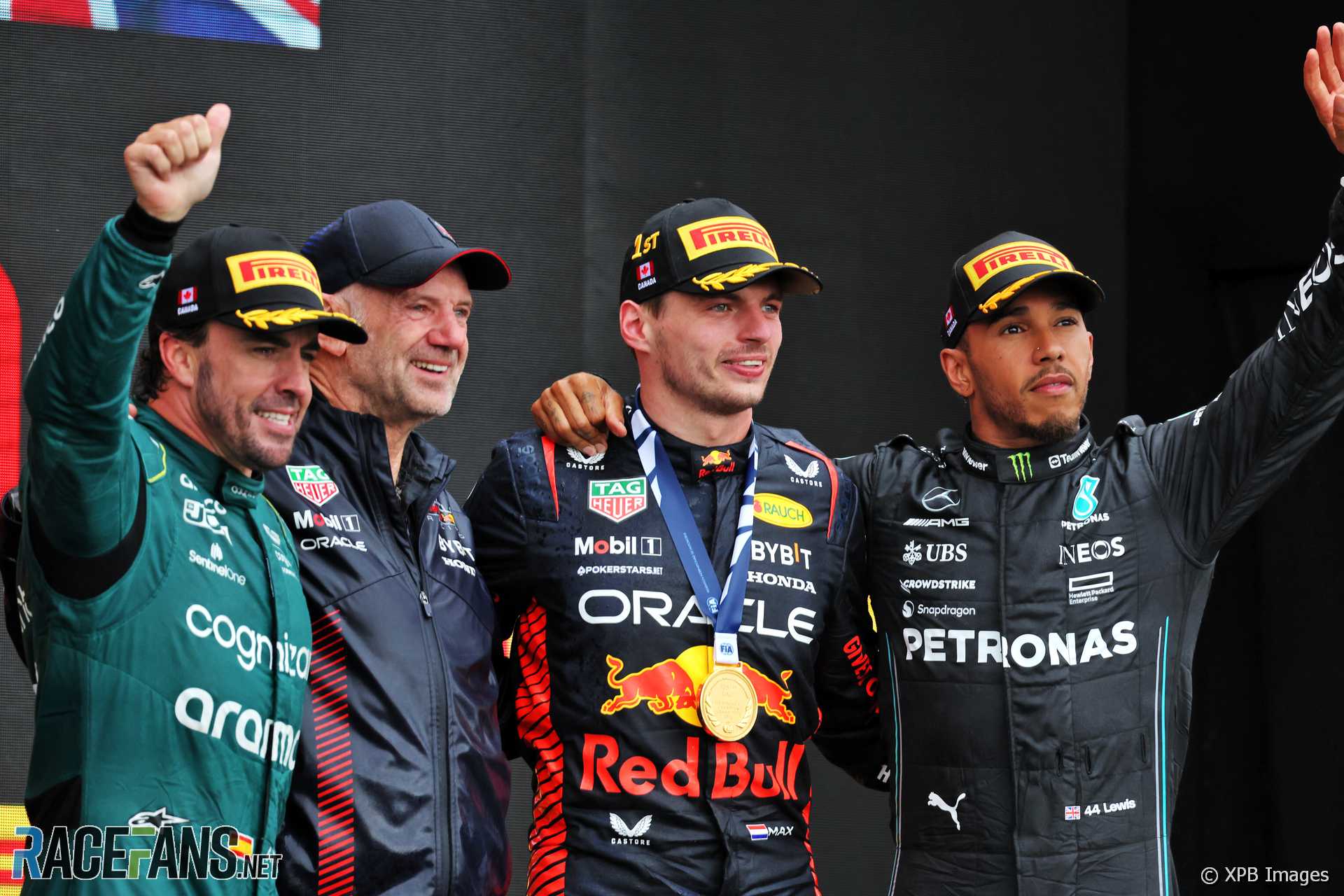F1 podium, Circuit Gilles Villeneuve, 2023
