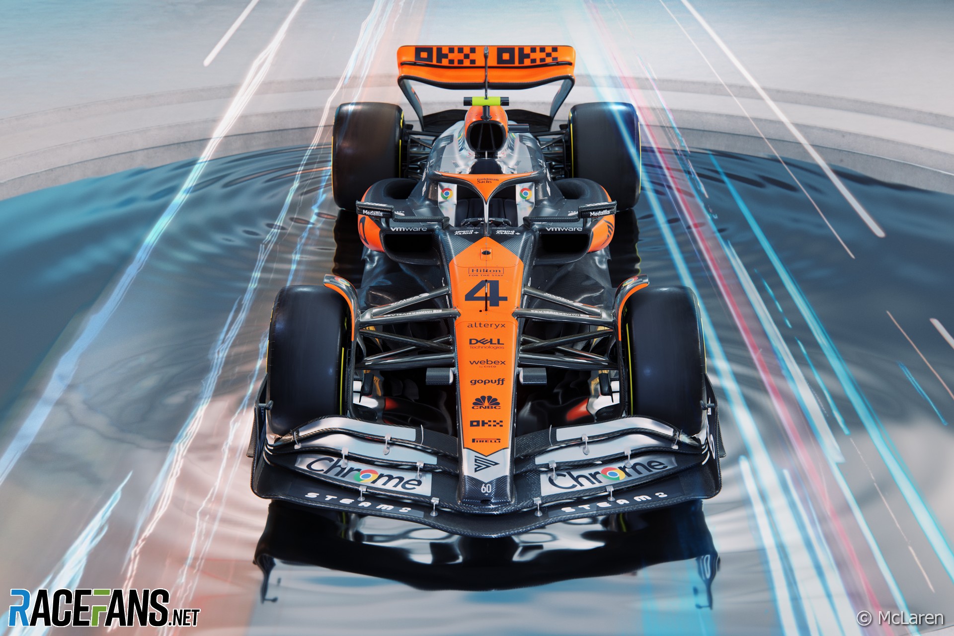 McLaren 'chrome' livery for 2023 British Grand Prix.