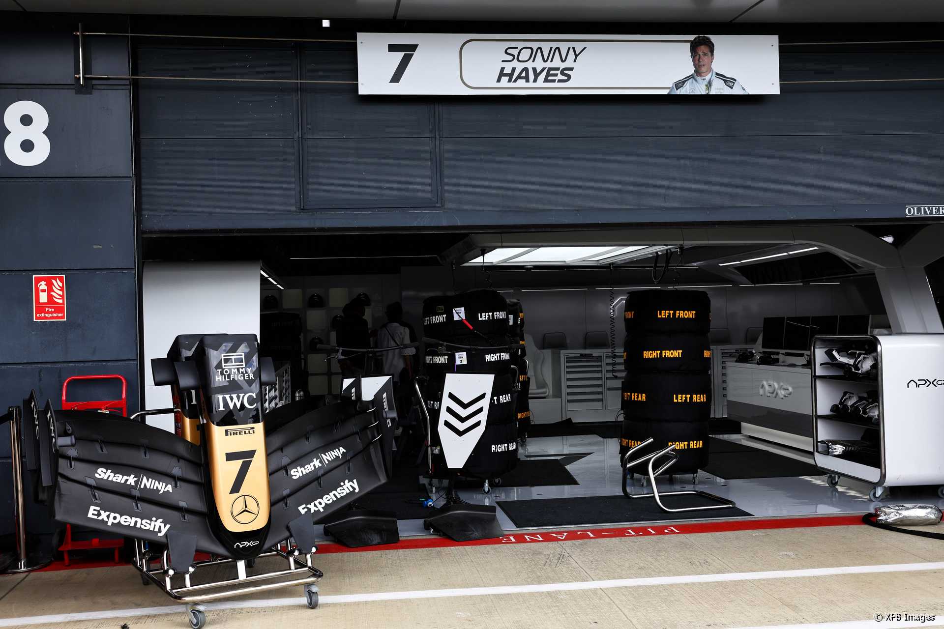 'APX GP' pit garage, Silverstone, 2023