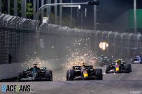 George Russell, Mercedes, Max Verstappen, Red Bull, Singapore, 2023