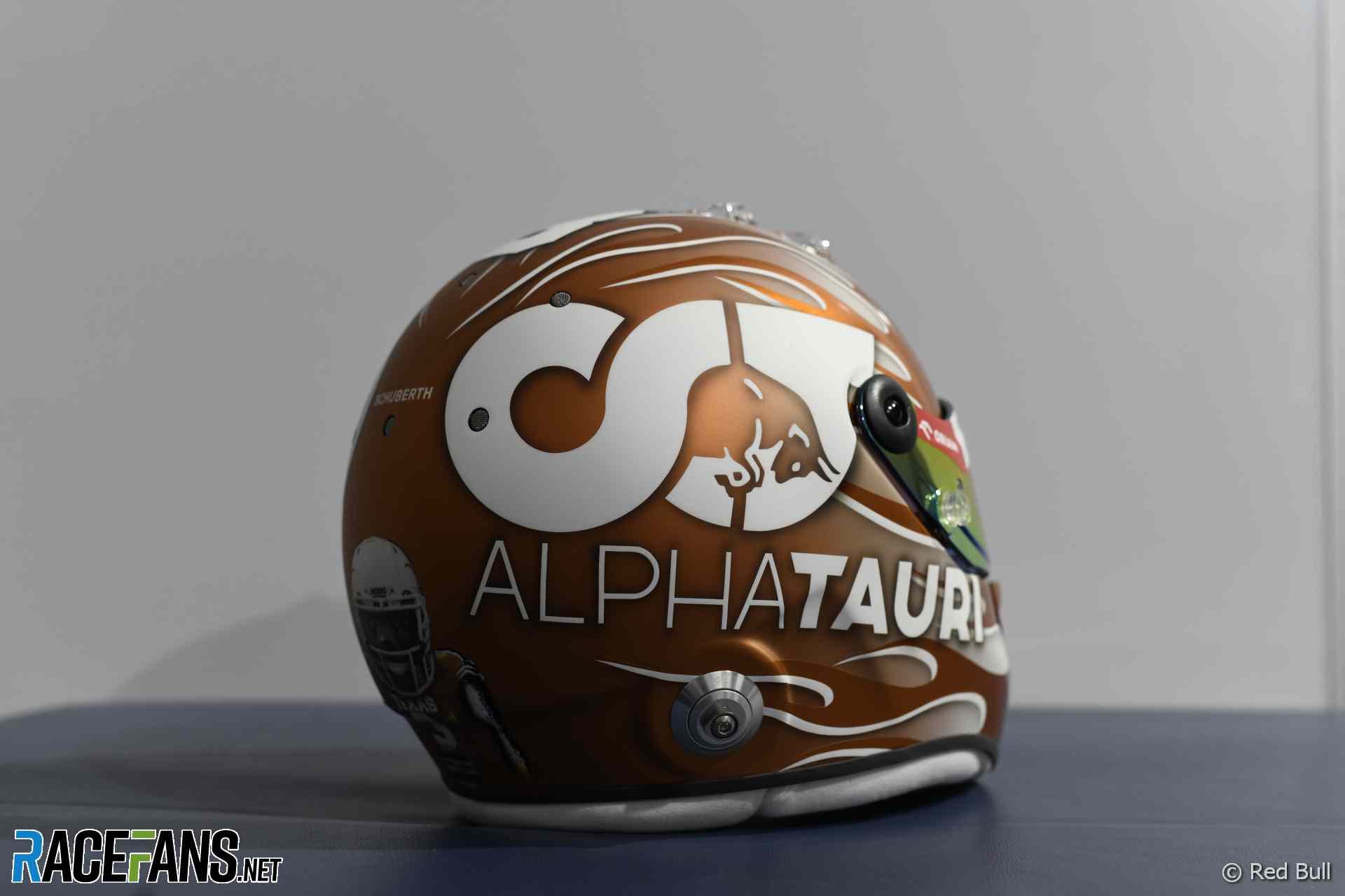 Daniel Ricciardo's helmet, AlphaTauri, Circuit of the Americas, 2023