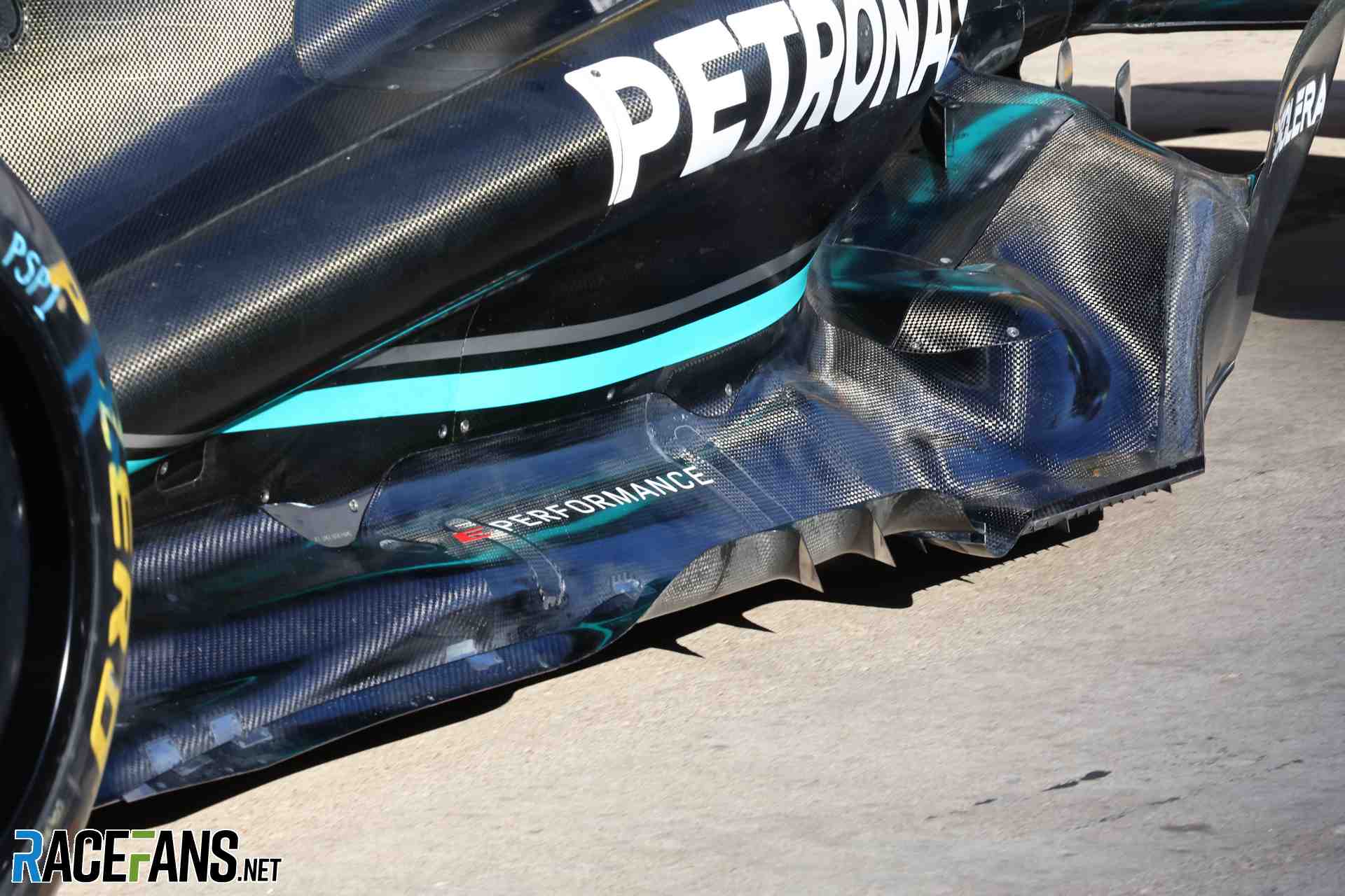 Mercedes floor, Circuit of the Americas, 2023