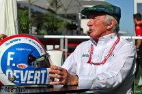 Jackie Stewart with Pierre Gasly’s helmet, Alpine, Circuit of the Americas, 2023