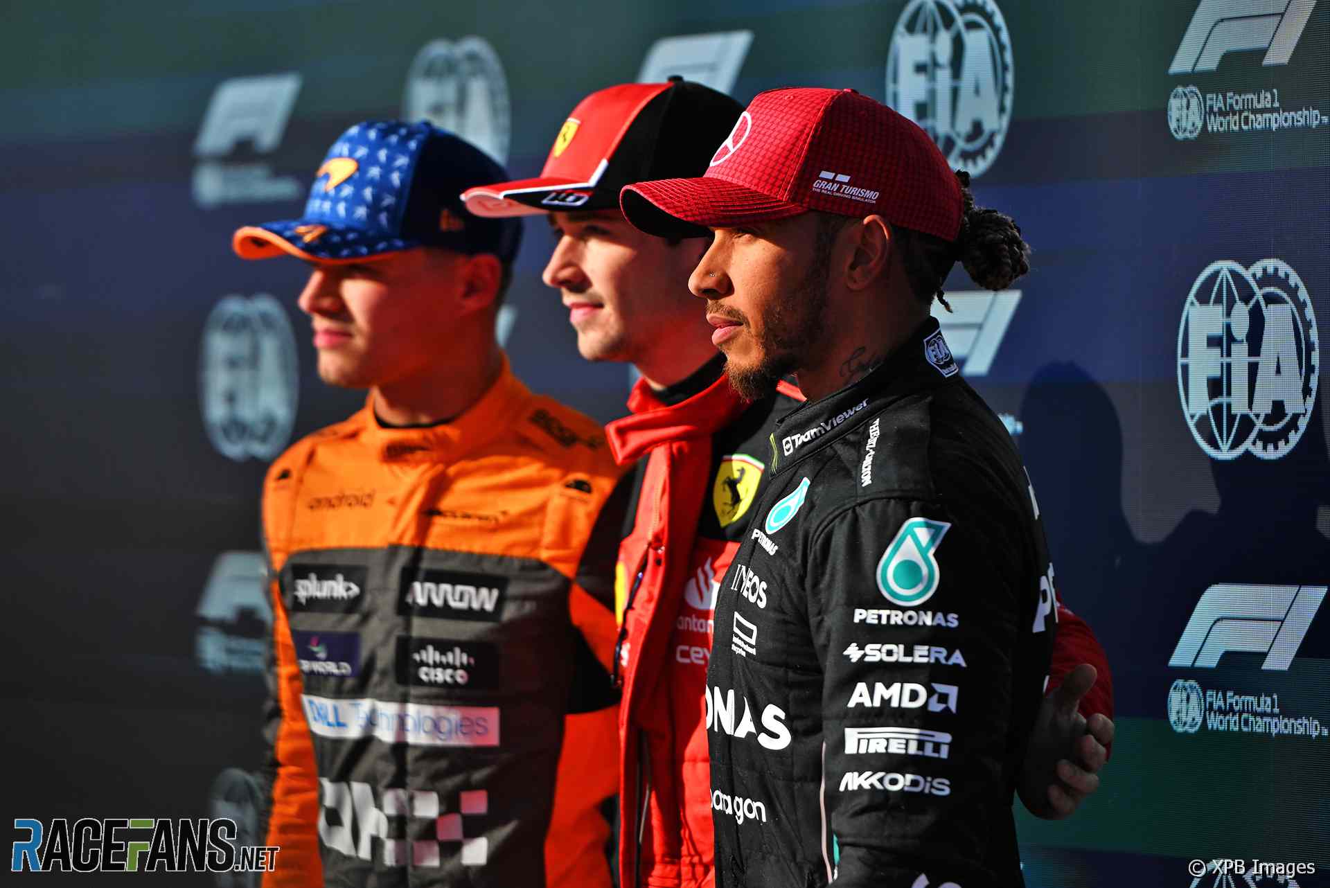 Lando Norris, Charles Leclerc, Lewis Hamilton, Circuit of the Americas, 2023