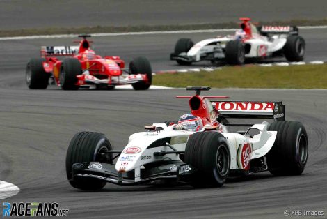 30.05.2004 Nuerburg, Germany
F1, Sunday, May, Takuma Sato, JPN,  BAR Honda - Formula 1 World Championship, Rd 7, European Grand Prix, Race, Nürburgring, Nürburg, GER - www.xpb.cc, EMail: info@xpb.cc - copy of publication required for printed pictures. Every used picture is fee-liable. © Copyright: photo4 / xpb.cc - LEGAL NOTICE: THIS PICTURE IS NOT FOR ITALY AND GREECE  PRINT USE, KEINE PRINT BILDNUTZUNG IN ITALIEN  UND  GRIECHENLAND!