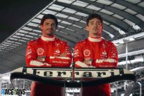 Carlos Sainz Jnr and Charles Leclerc's overalls for the 2023 Las Vegas Grand Prix