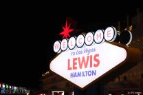 Lewis Hamilton sign, Las Vegas Strip Circuit, 2023