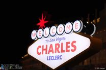 Charles Leclerc sign, Las Vegas Strip Circuit, 2023