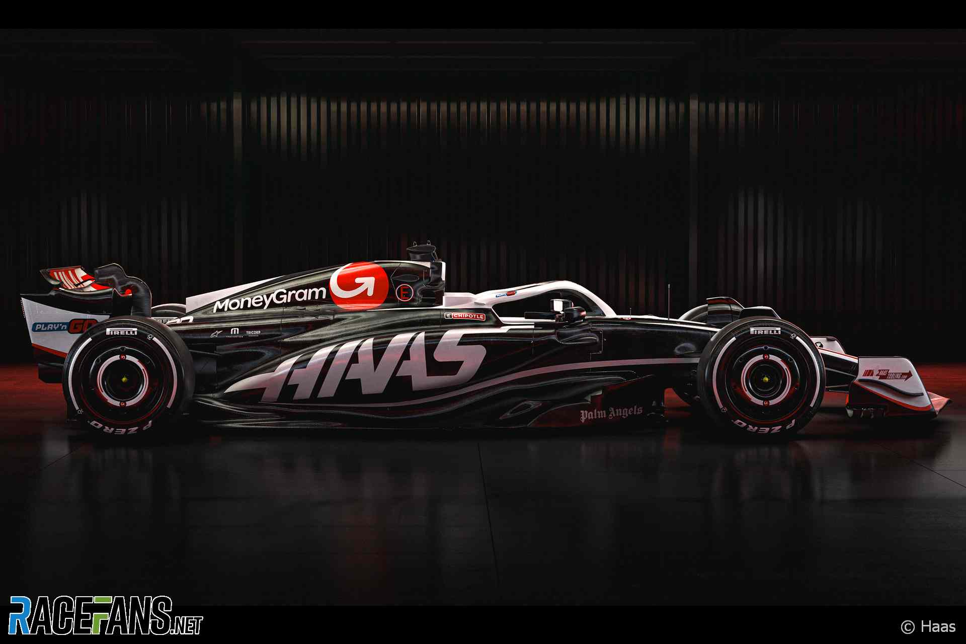 Haas VF-24 side rendering, 2024
