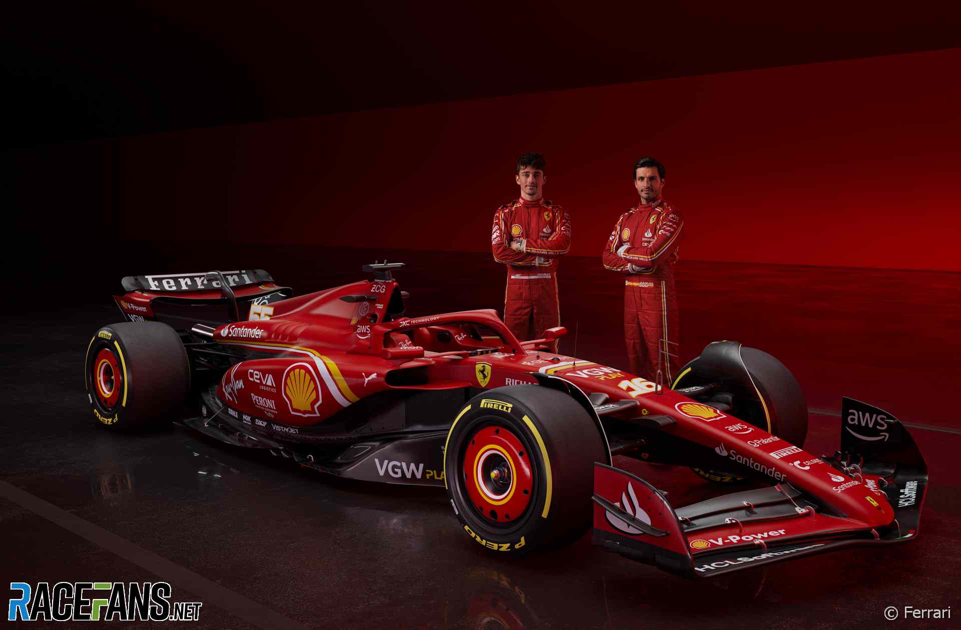 Charles Leclerc, Carlos Sainz Jnr, Ferrari SF-24, 2024
