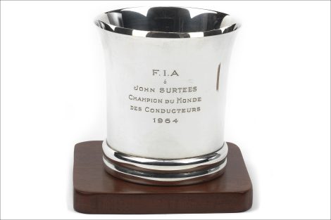 John Surtees' 1964 F1 drivers' championship trophy