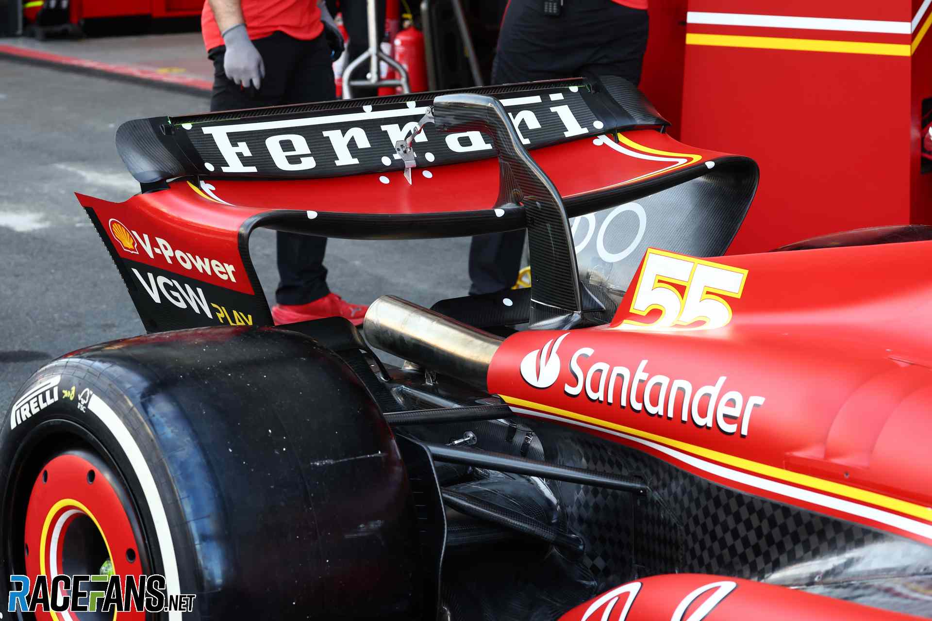 Ferrari rear wing, Jeddah, 2024